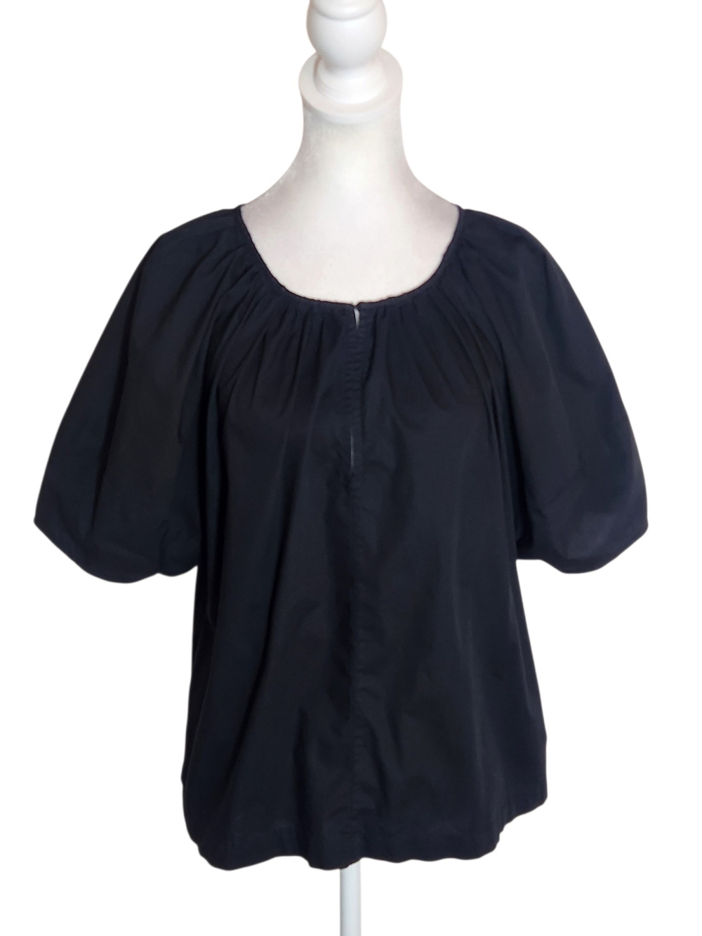 GAP Black Cotton Puffy Sleeve Top Size Medium